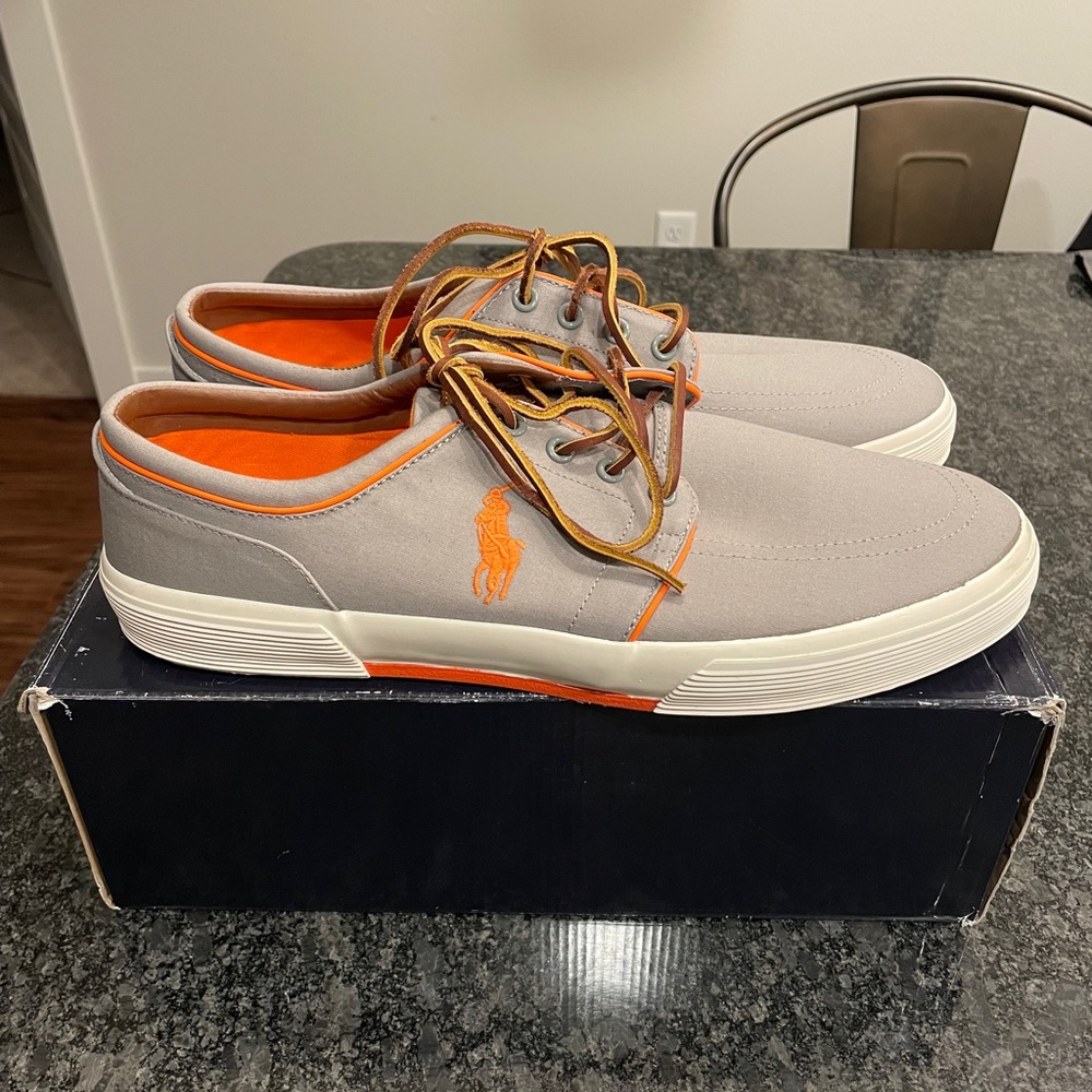 NEW Men’s Polo Ralph Lauren Faxon Canvas Sneakers